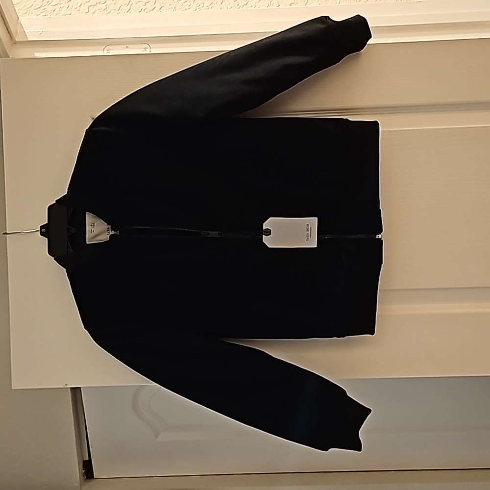 Zara Boys 9 Black Suede Jacket